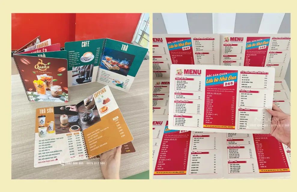 in menu nhua pvc
