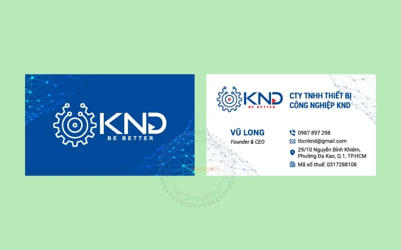 in card visit dap noi