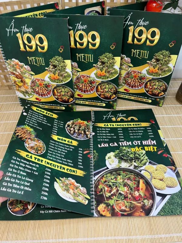 in menu giay nhua