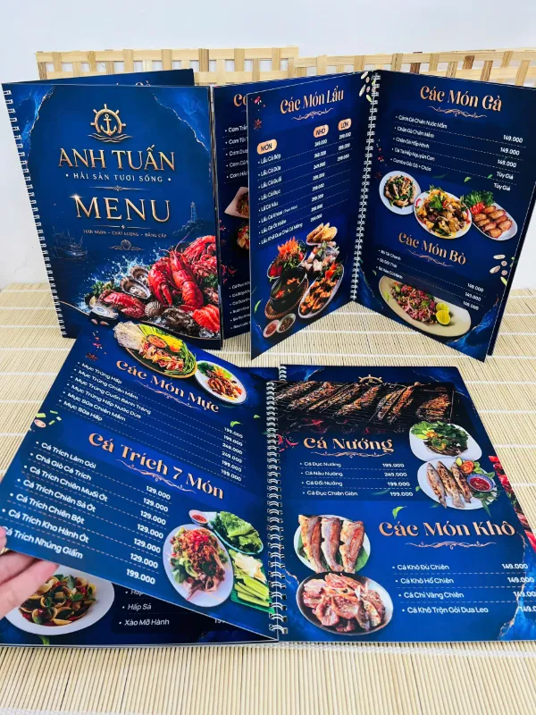 in menu nhua