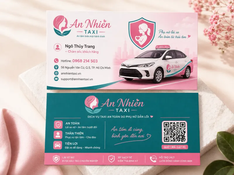 mau card taxi du lich