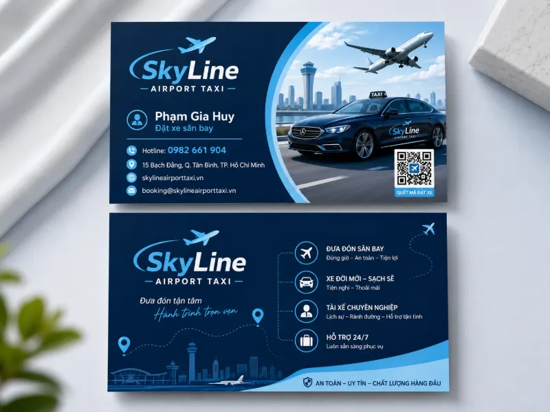 mau card visit taxi san bay
