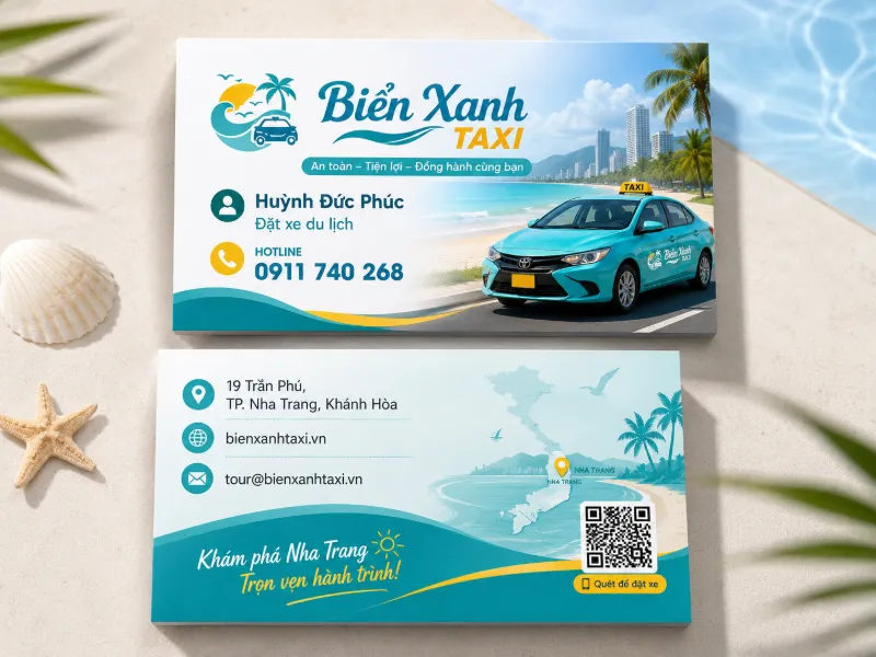 mau danh thiep taxi du lich