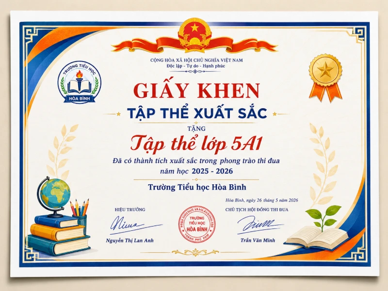 Mau in giay khen A4 dep tai TPHCM