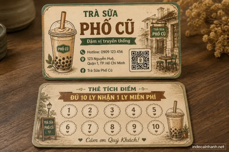 card visit tra sua