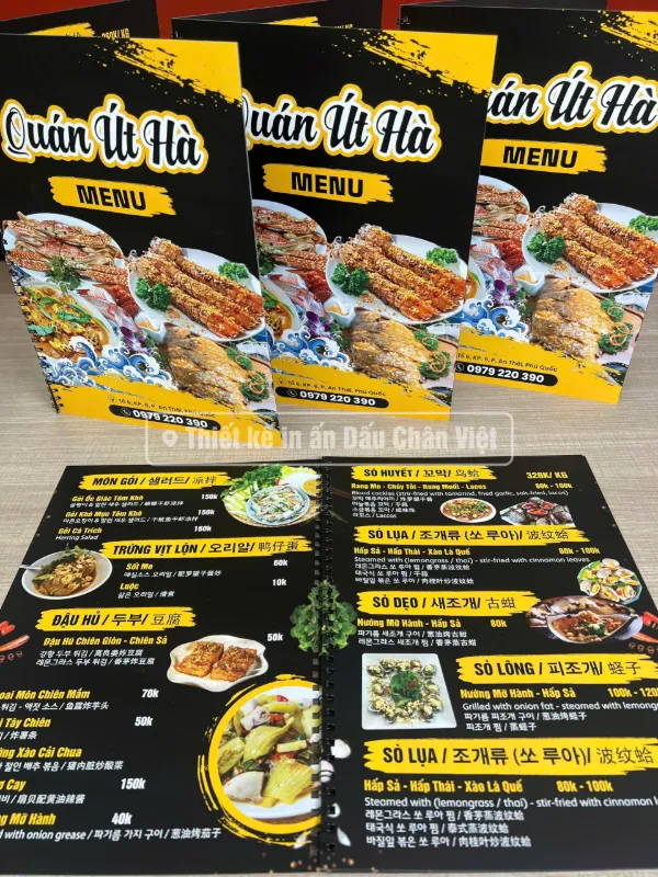 mau menu nhua quan ut ha