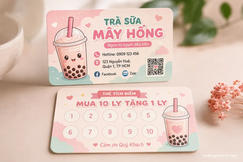 mau name card tra sua dep