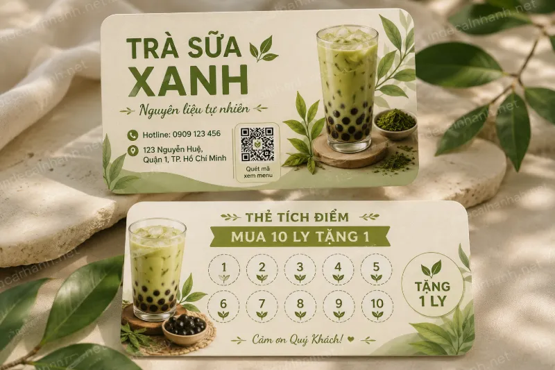 mau thiet ke card tra sua theo yeu cau