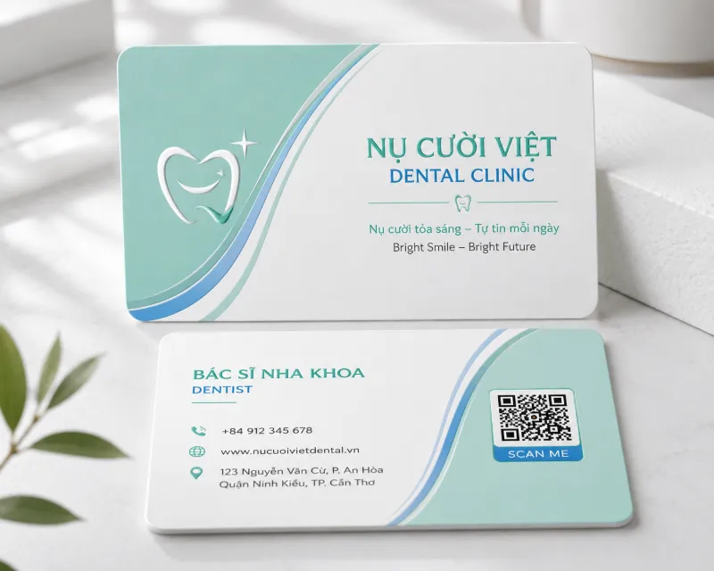 name card song ngu phong kham nha khoa