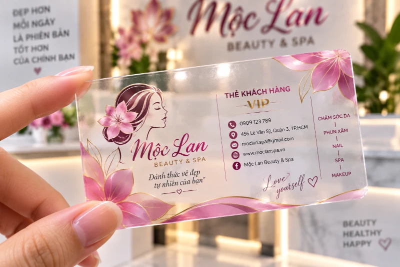 in card nhua trong lay lien