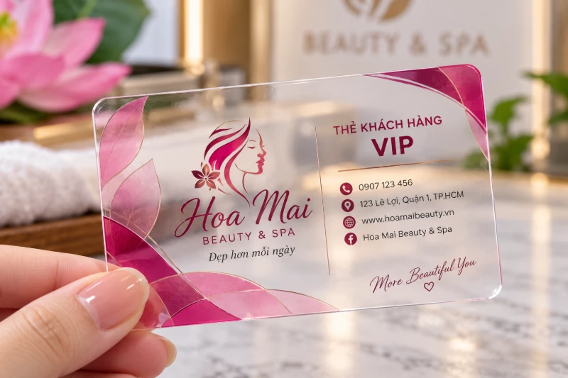 in card nhựa trong suot
