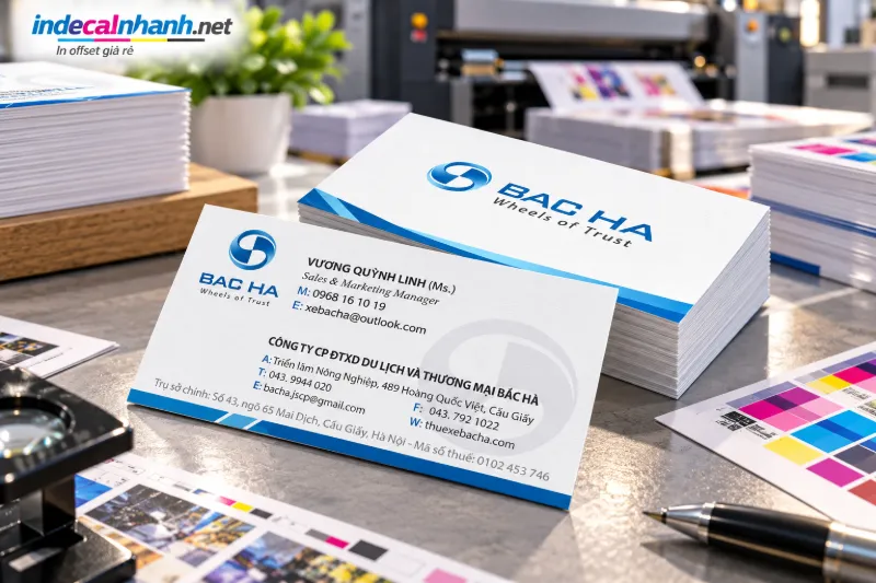 Danh thiếp Bắc Hà trong xưởng in hiện đại