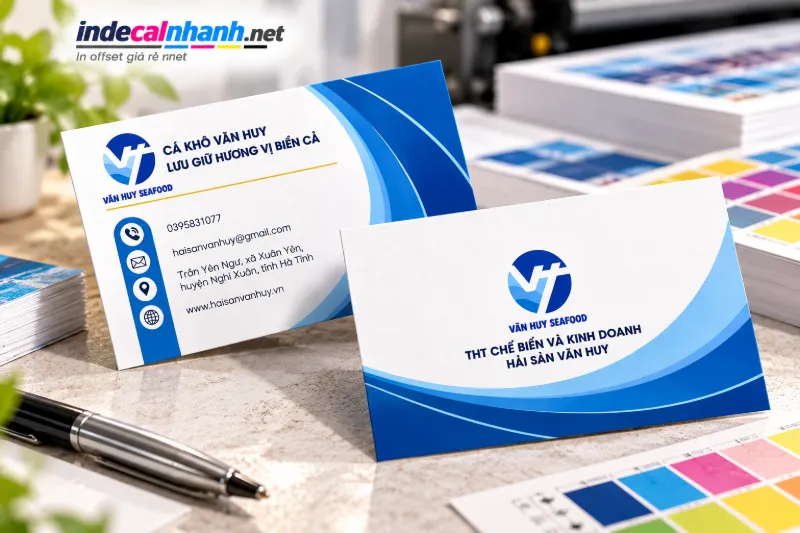 Danh thiếp hải sản Vân Huy in chuyên nghiệp