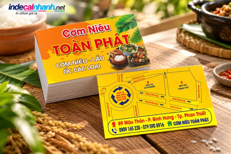 Mẫu danh thiếp Cơm Niêu Toàn Phát